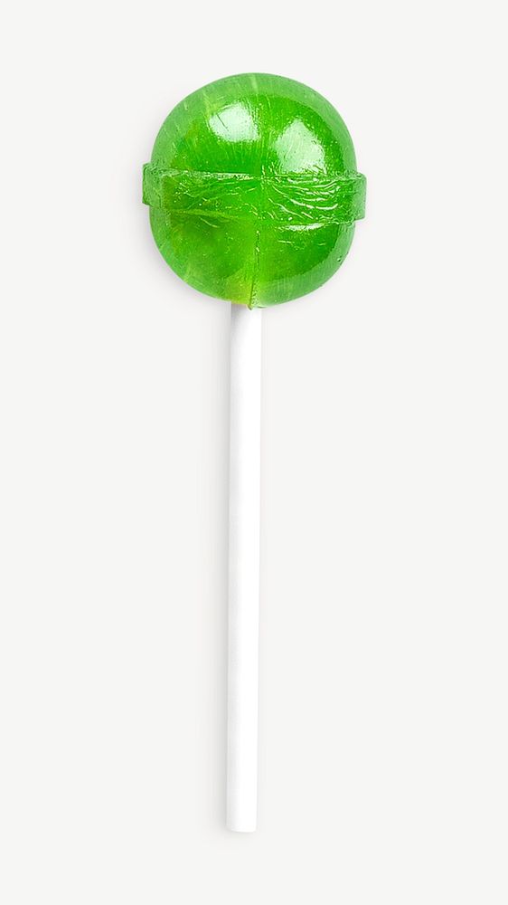 Green lollipop design element psd