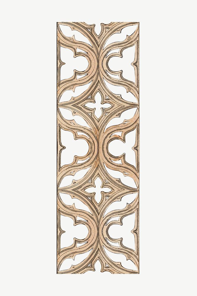 Ornate leaf divider, decorative element by Charles Dyce psd.  Remixed by rawpixel. 