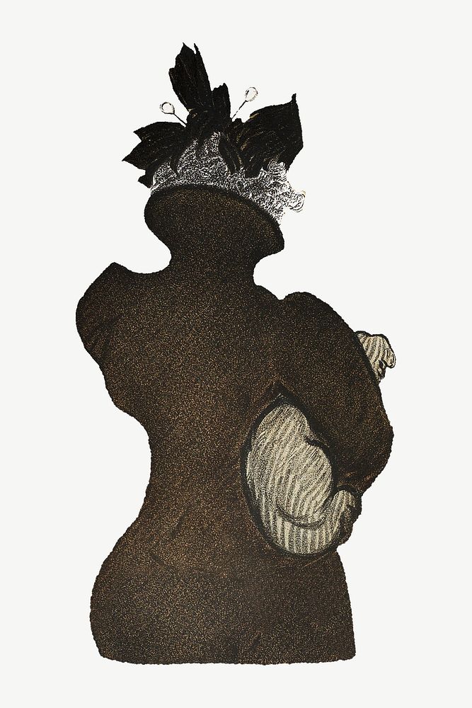 Victorian woman, rear view illustration by J. M. Barrie psd.  Remixed by rawpixel. 