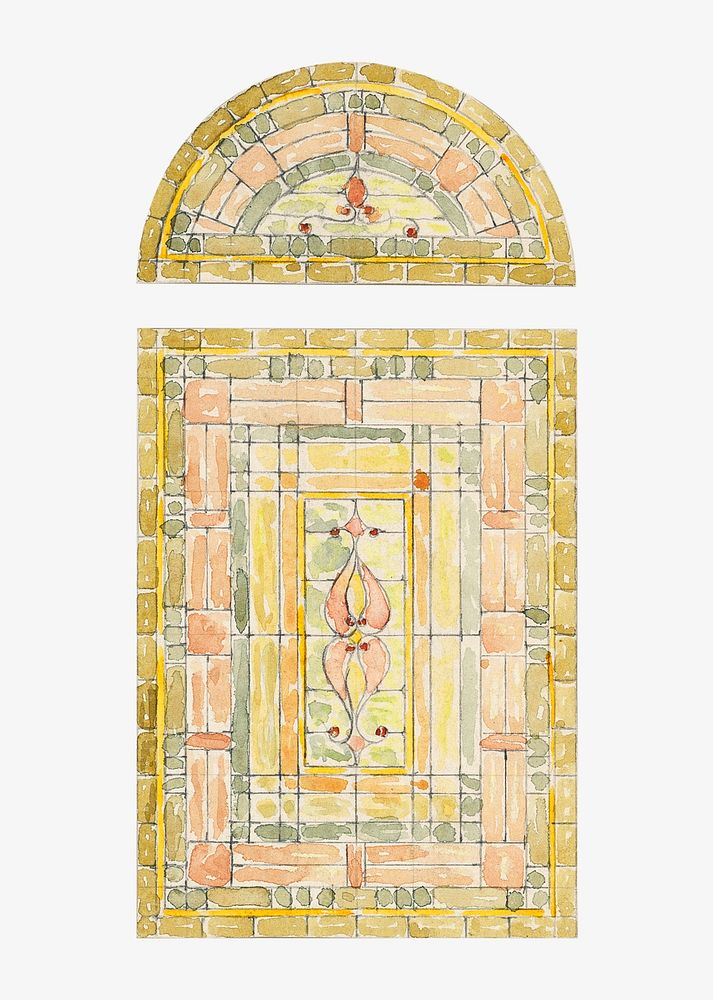 Stained glass window, vintage design.  Remixed by rawpixel. 