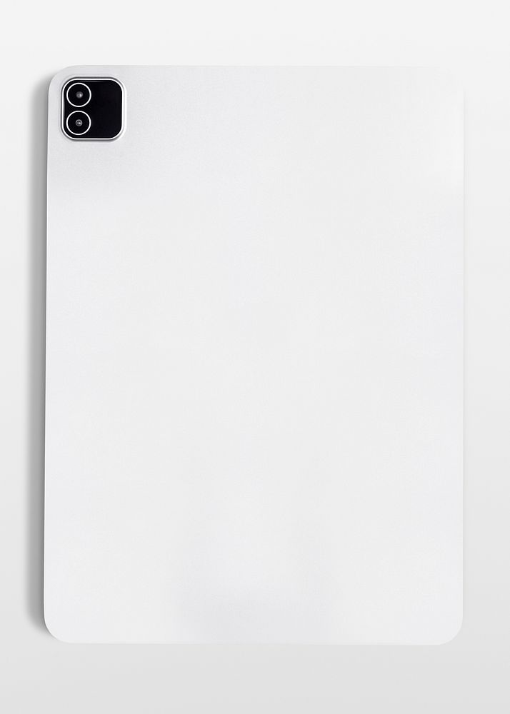 White digital tablet case mockup psd