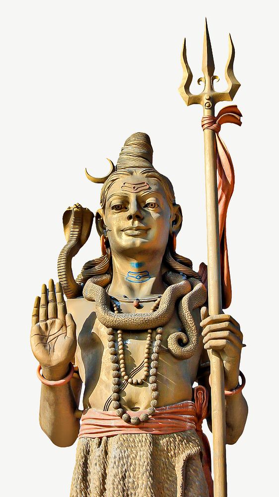 Shiva, hindu god collage element psd 