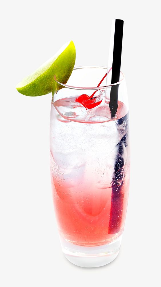 Colorful cocktail image on white