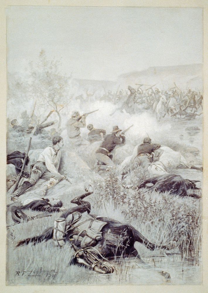 Defeat of Roman Nose by Colonel Forsyth (1901) by Rufus Fairchild Zogbaum