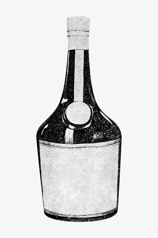 Brandy bottle vintage illustration. Premium Photo Illustration rawpixel