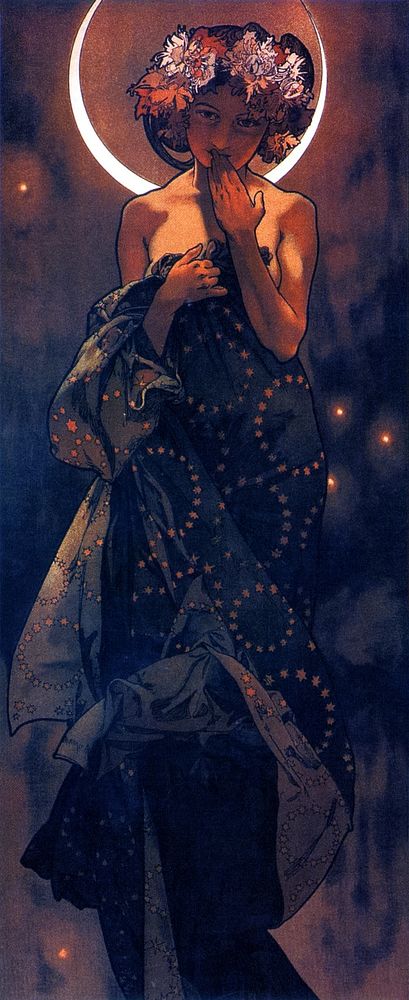 The evening star (1902) nouveau art by Alfons Mucha. Original public domain image from Wikipedia. Digitally enhanced by…
