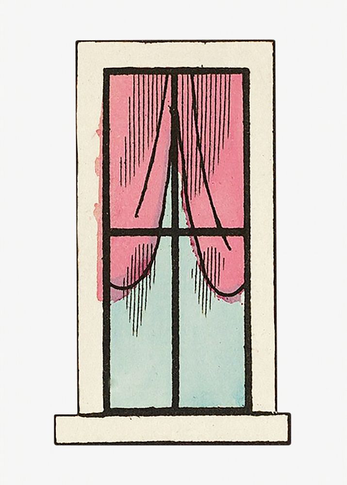 Vintage window chromolithograph art. Remixed by rawpixel. 