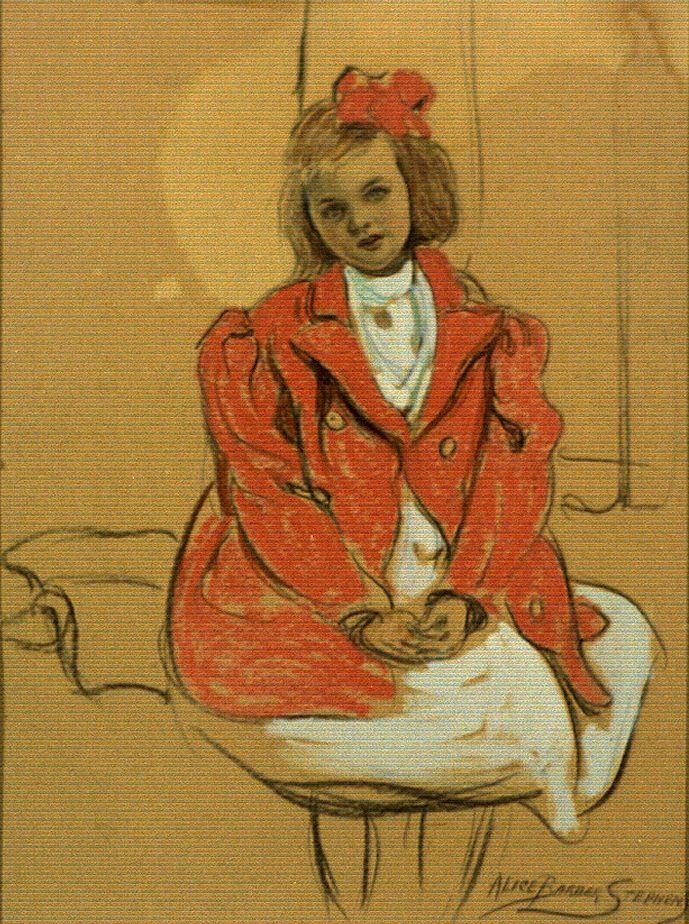 The red coat (between 1870 and 1932) by Alice Barber Stephens