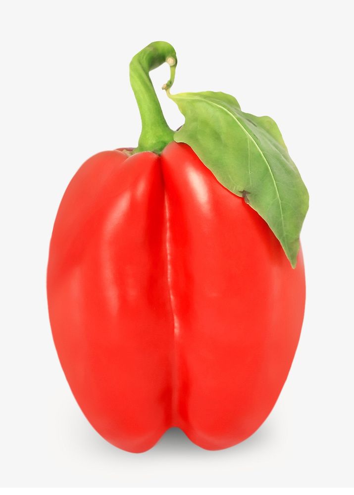 Red bell pepper isolated object
