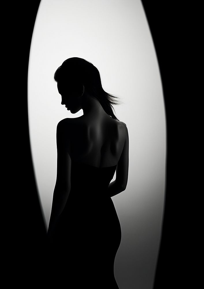 Silhouette backlighting photography portrait. 