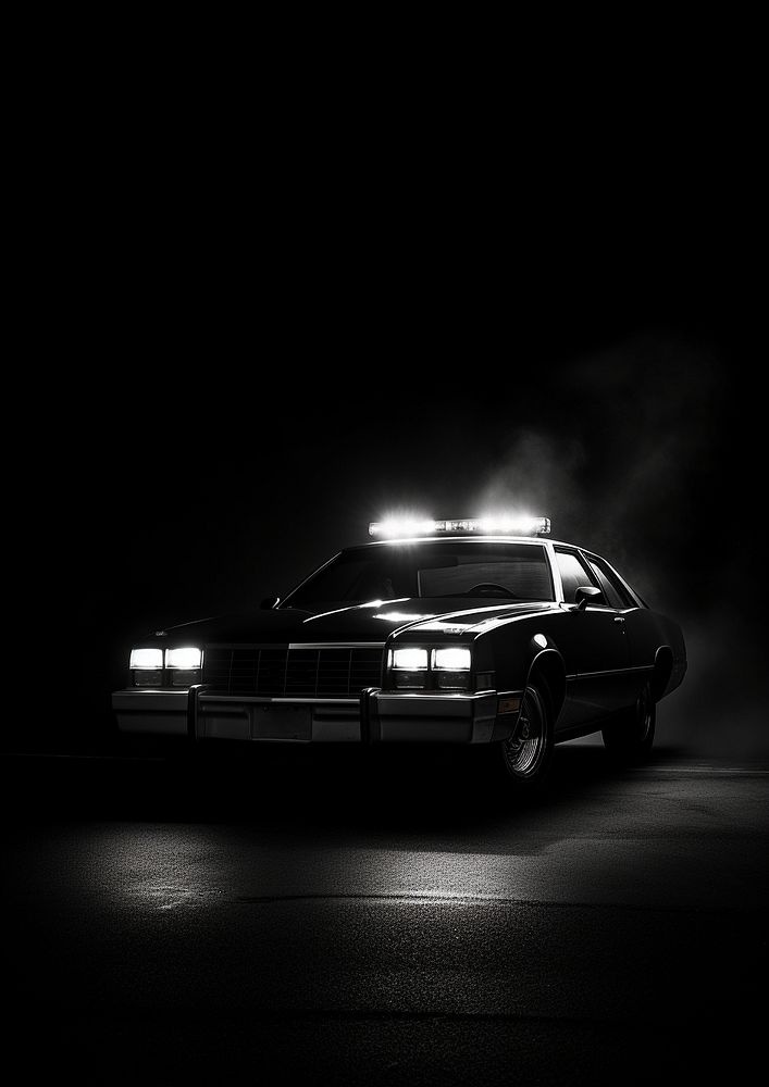 A police car vehicle black transportation. AI generated Image by rawpixel.