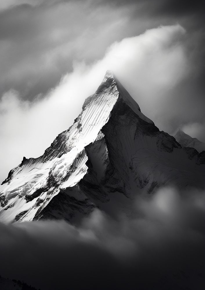 The mountain outdoors nature white. AI generated Image by rawpixel.