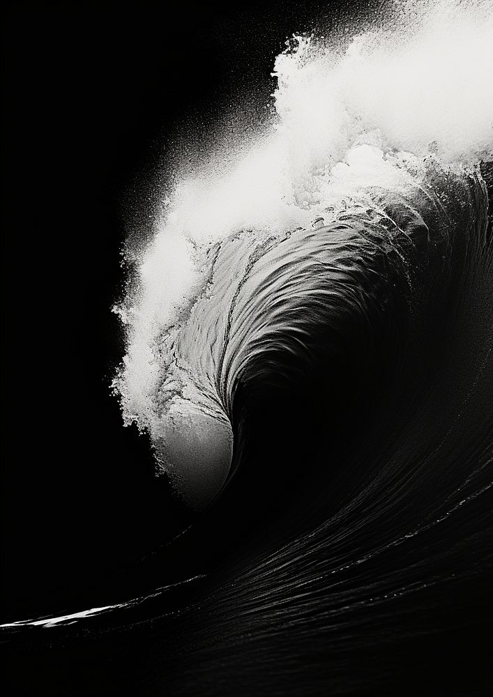 Tsunami in the sea nature motion sports. AI generated Image by rawpixel.
