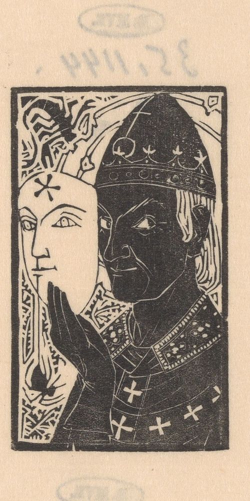Geestelijke met masker (1935) by Mathieu Lauweriks