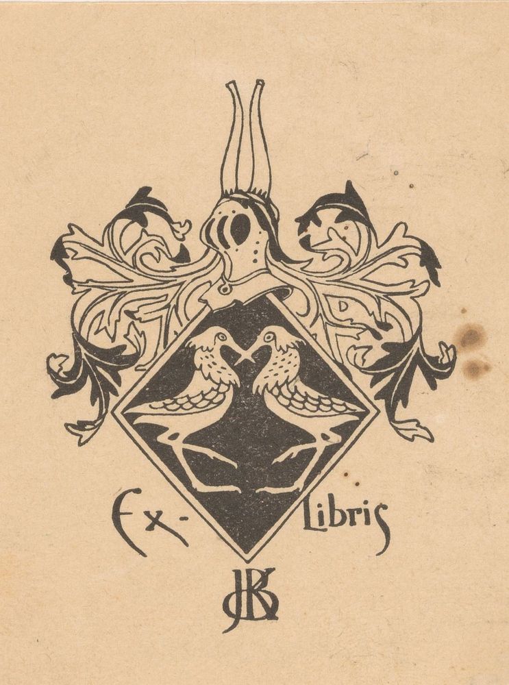 Ex libris voor Jeltje de Bosch Kemper (c. 1900) by Gerrit Willem Dijsselhof