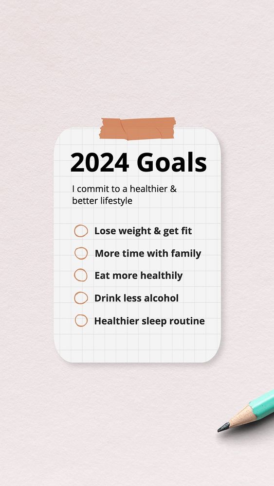 2023 goals Instagram story template