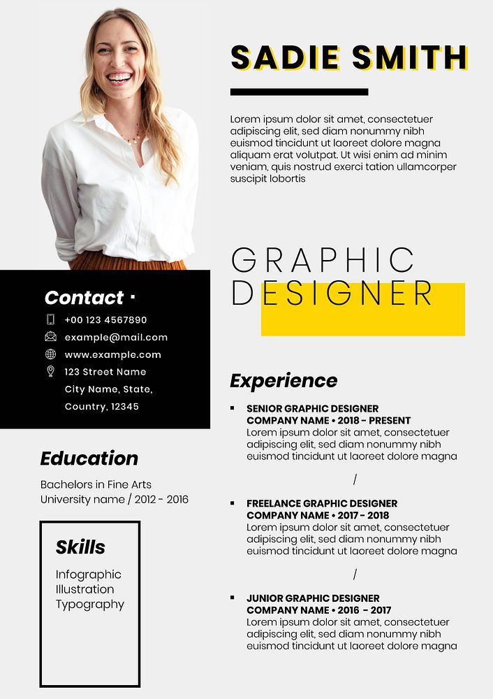 CV/ Resume template word document, free curriculum vitae design for professional designers