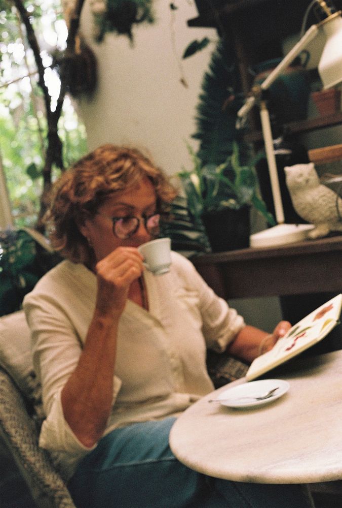 Caucasian woman relaxing while reading a book