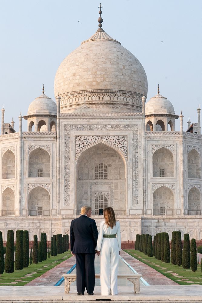 President Trump and the First Lady in India