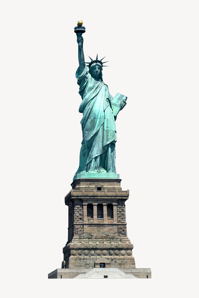 Statue of Liberty sticker, New York's famous attraction psd