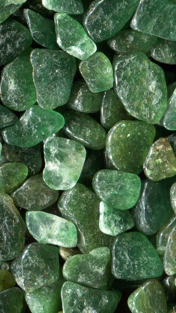 Green stones texture phone wallpaper, nature high definition background