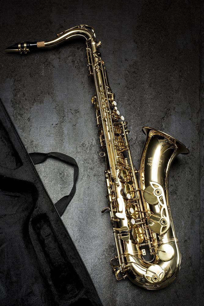 Saxophone, jazz musical instrument. Free public domain CC0 photo.