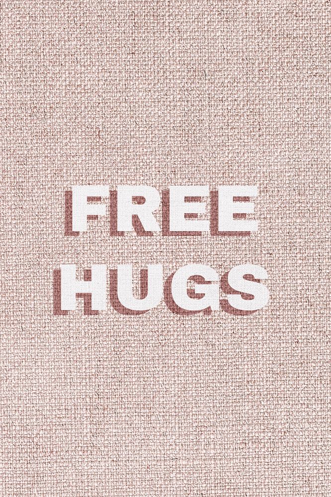 Psd Free hugs word typography font 