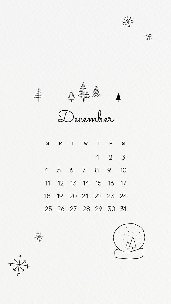 December 2022 calendar template psd, monthly planner, iPhone wallpaper