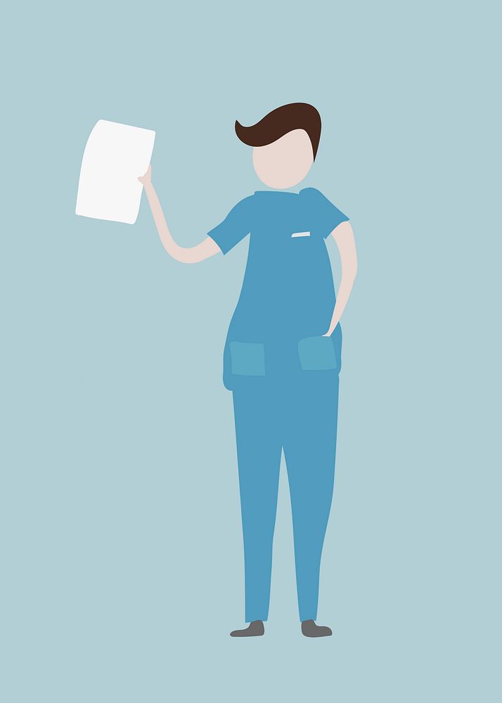 Nurse, jobs clipart, medical worker illustration vector