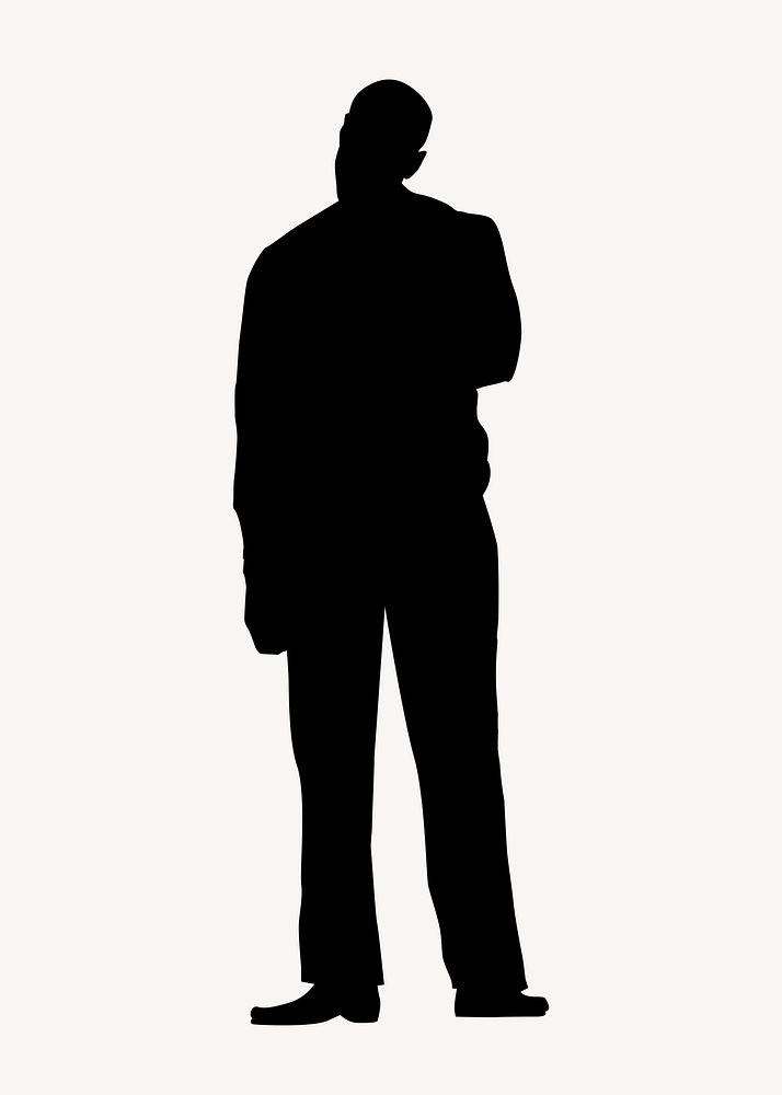 Businessman standing silhouette, body posture | Free Vector - rawpixel