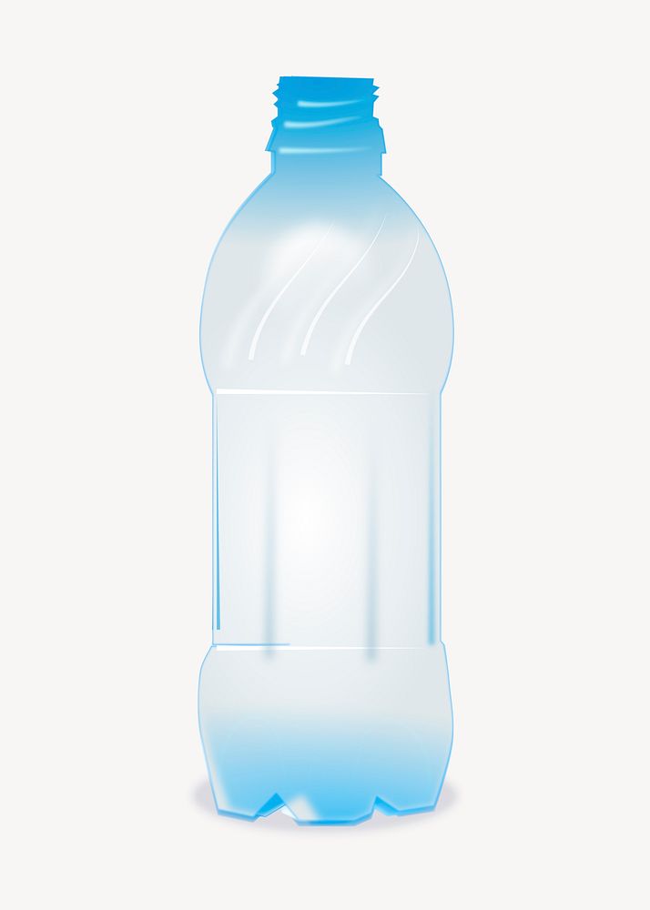 PET plastic bottle clipart, illustration vector. Free public domain CC0 image.