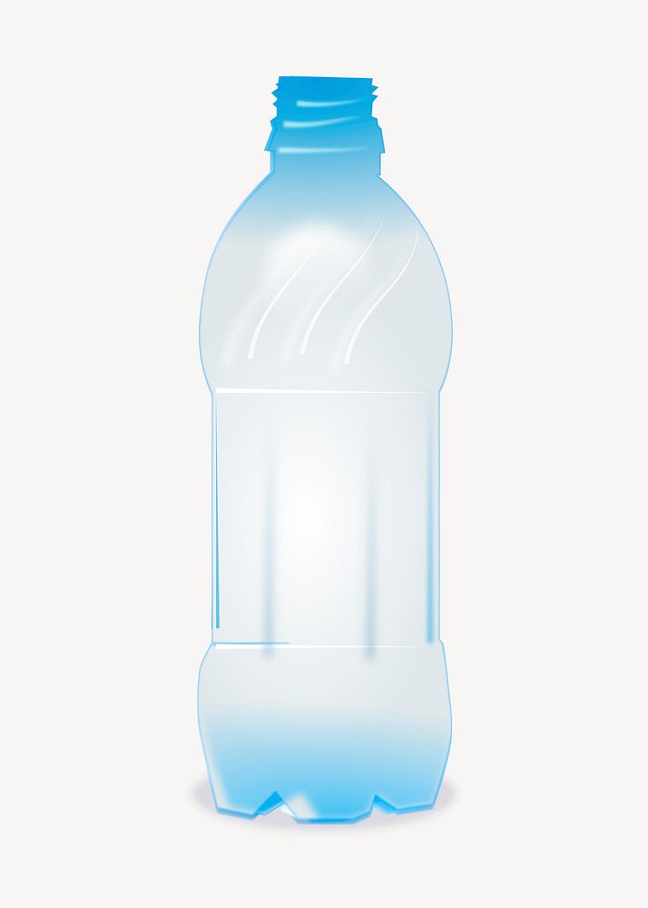 PET plastic bottle clipart, collage element illustration psd. Free public domain CC0 image.