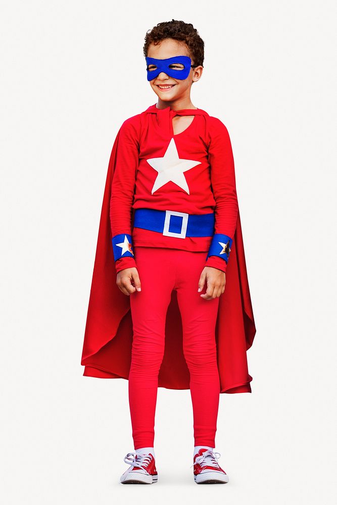 Superhero boy clipart, children's education, role-play psd