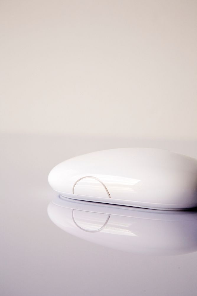 Close up of a wireless mouse