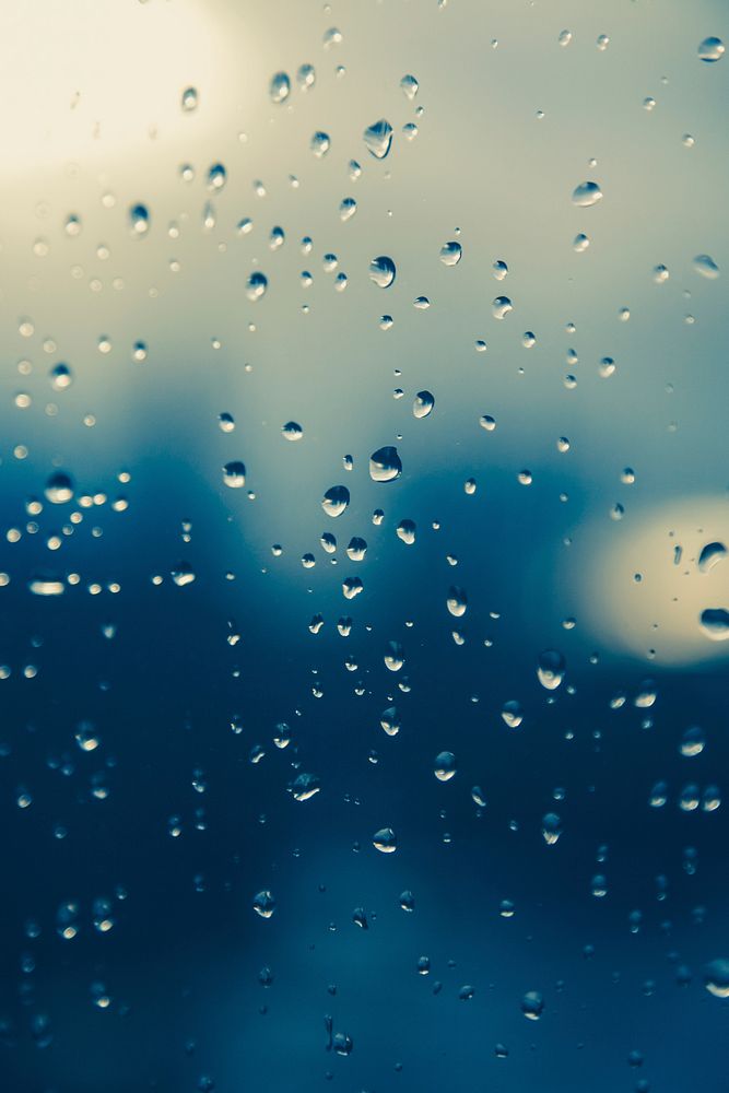 Raindrops on window pane
