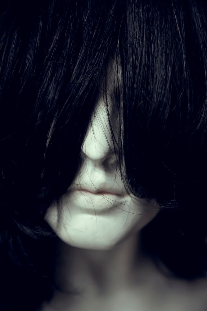 Mannequin with black hair