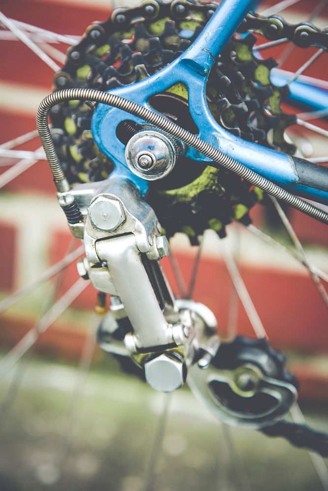Close of up bike gears