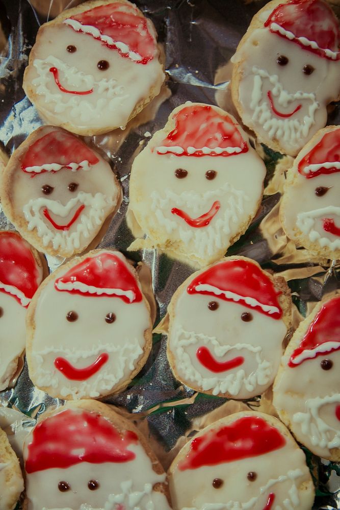 Close up of Christmas cookies