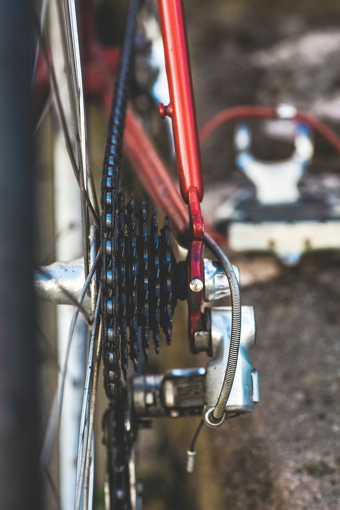 Close up of a bike chain
