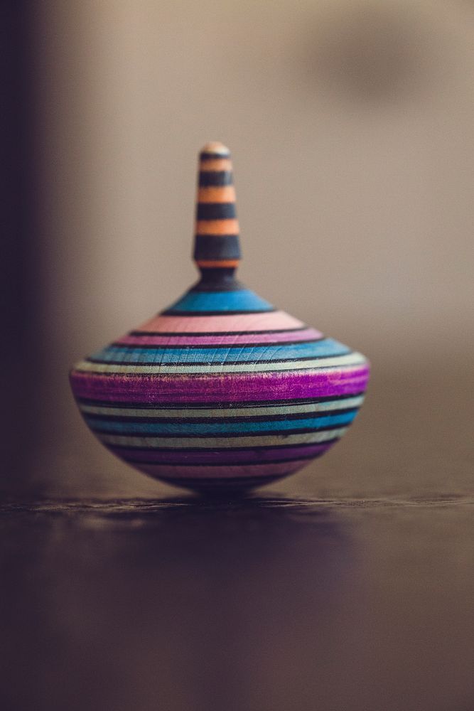 Multi-colored spinning top