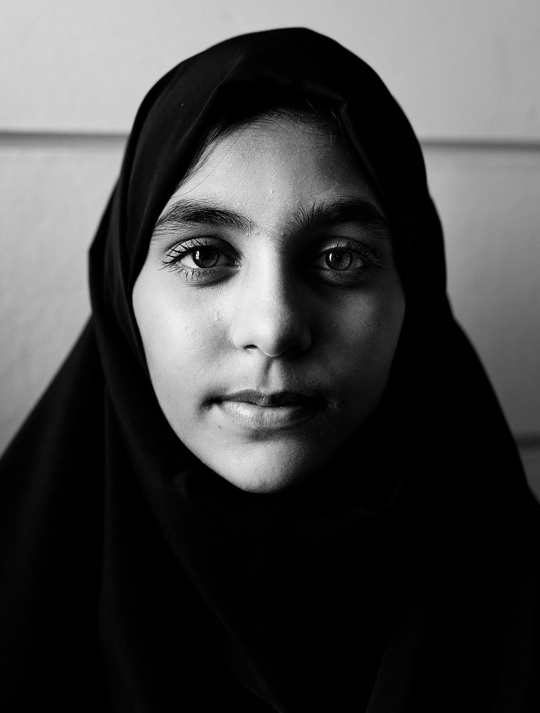A cheerful Muslim woman portrait