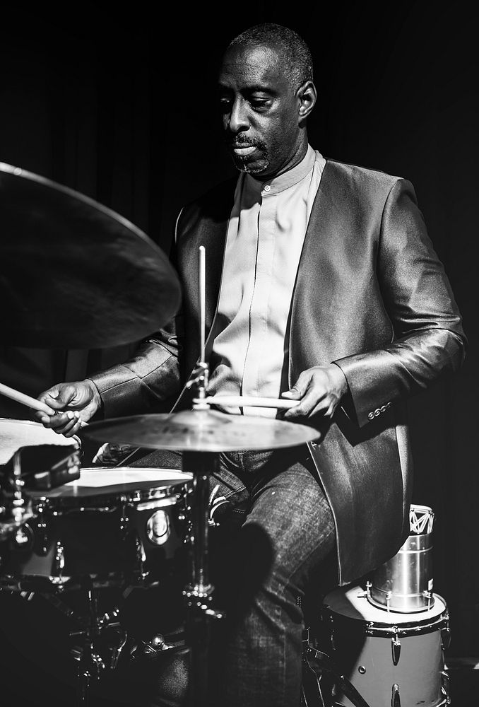 Drummer performing in an event