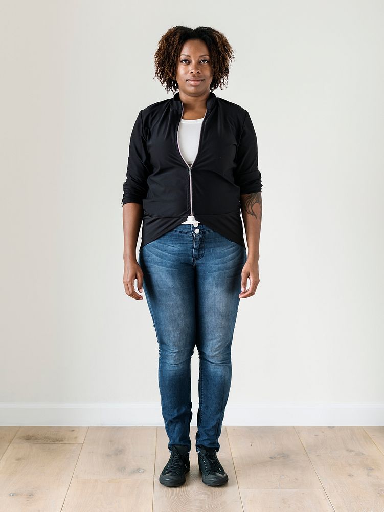 Portrait of black woman full body