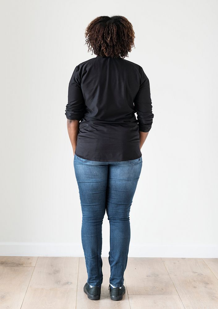 Portrait of black woman full body