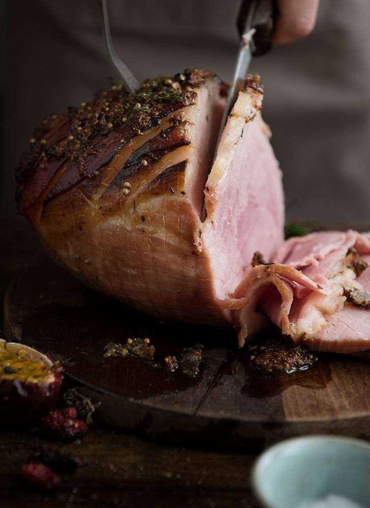 Mouth watering baked ham