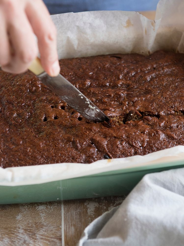Homemade brownie food photography recipe idea