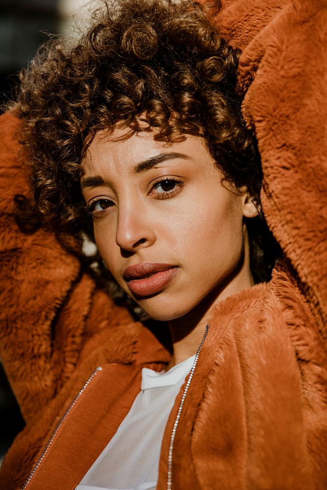 Portrait of a woman in downtown