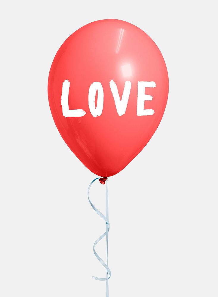 Red valentines day love balloon