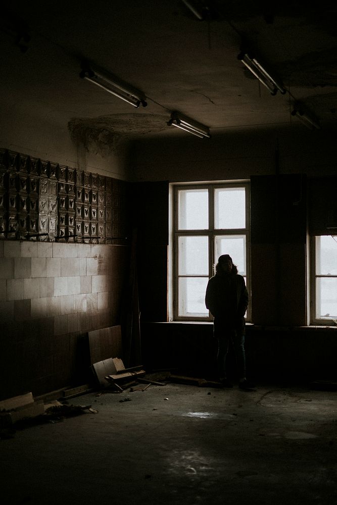Man in an empty apartment