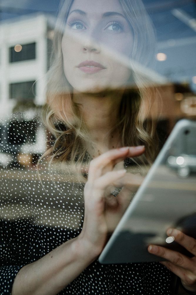 Woman using a digital tablet